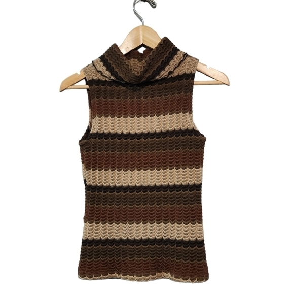 Vintage Tops - Vintage Fairweather Cowl Neck Sleeveless Top Medium